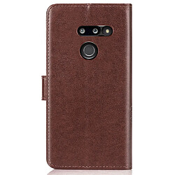 Avis Wewoo Housse Coque Étui en cuir Lucky Clover Pressed Flowers pour LG G8 ThinQavec porte-cartes et porte-cartesportefeuille et dragonne brun