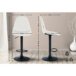 Non Tabouret de bar Elmore simili cuir B