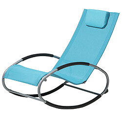 Beliani Chaise longue Métal Turquoise CAMPO pas cher