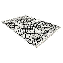 Avis RUGSX Tapis BERBER SAFI N9040 blanc et noir Franges berbère marocain shaggy 160x220 cm