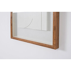 Avis Pegane Tableau vitrine, sculpté en bois beige avec cadre chêne - Longueur 80 x Profondeur 5 x Hauteur 60 cm