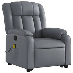 Avis Maison Chic Fauteuil Relax pour salon, Fauteuil inclinable de massage Gris Similicuir -GKD70665