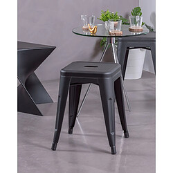 Nest Dream Tabouret bas industriel en acier (45cm) - Bistro