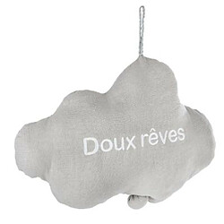 Coussin Déco Musical Nuage 30cm Gris