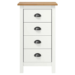 Maison Chic Commode Buffet - Meuble de rangement Hill Blanc 46x35x80 cm Bois de pin solide -GKD23021