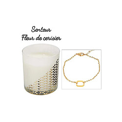 Avis The Concept Factory Bougie parfumée avec bijoux surprise 8 cm (Lot de 2) blanc et or.