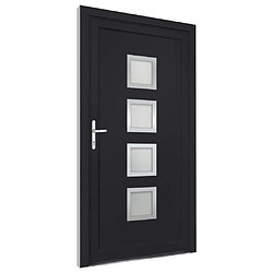 Avis vidaXL Porte d'entrée anthracite 88x200 cm PVC