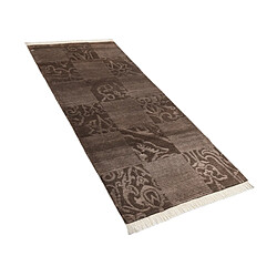 Vidal Tapis de couloir en laine 203x84 brun Darya