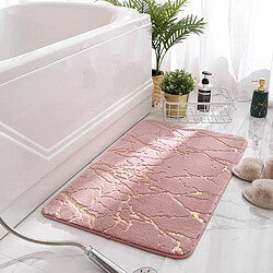 Tapis De Bain Tapis De Bain Absorbant L'eau Tapis De Sol De Chevet Rose 50x80cm