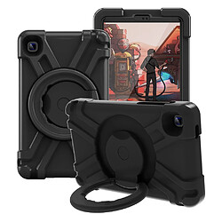 Coque en TPU avec béquille pivotante à 360°, hybride tout noir pour votre Samsung Galaxy Tab A7 Lite 8.7 pouces