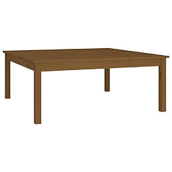 Maison Chic Table basse,Table Console Table d'appoint, Table pour salon Marron miel 100x100x40 cm Bois massif de pin -MN59952