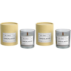 The Candle Factory Bougie mèche en bois et boite kraft Factory (Lot de 2) Bois de santal.