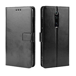 Wewoo Housse Coque en cuir à rabat horizontal Retro Crazy Horse Texture pour Xiaomi Redmi K20 / K20 Proavec porte-carte et fentes cartes et cadre photo Noir