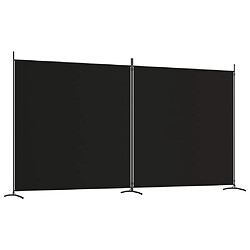 vidaXL Cloison de séparation 2 panneaux Noir 348x180 cm Tissu