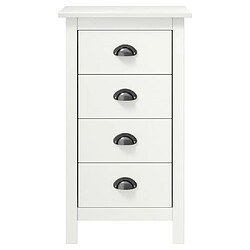 Maison Chic Commode Buffet - Meuble de rangement Hill Blanc 46x35x80 cm Bois de pin solide -GKD65121