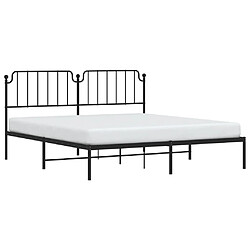 Avis Maison Chic Cadre/structure de lit métal et tête de lit pour adulte - Lit Moderne Chambre noir 183x213 cm -MN72219