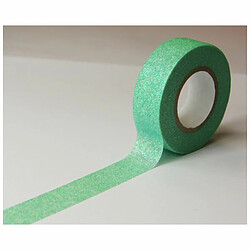 Youdoit Masking tape - Vert clair - Paillettes - Repositionnable - 15 mm x 10 m