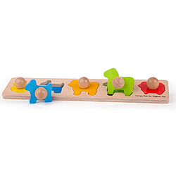 Bigjigs Toys Planche d'association d'animaux en bois