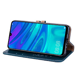 Wewoo Housse Coque Business Style Oil Wax Texture en cuir à rabat horizontal pour Huawei P Smart 2019avec support et fentes cartes et portefeuille bleu pas cher