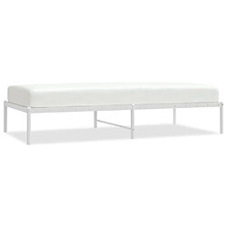 vidaXL Cadre de lit métal sans matelas blanc 90x190 cm