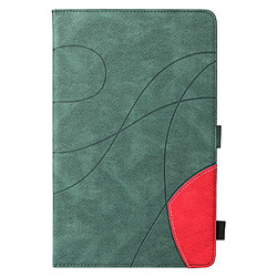 Etui en PU bicolore avec support et porte-cartes vert pour votre Samsung Galaxy Tab A 10.1 (2019)/T510/T515