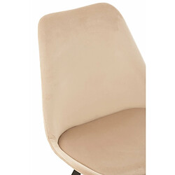 Inside 75 Chaise design RATRI tissu beige, pieds métal noir pas cher