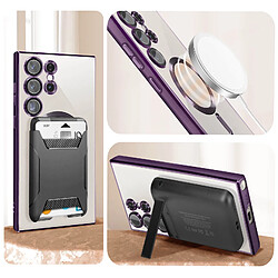 Avis Avizar Coque MagSafe pour Samsung S23 Ultra protection caméra Transparent / Violet