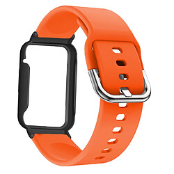 Bracelet en silicone pour votre Xiaomi Mi Band 7 Pro - orange/noir