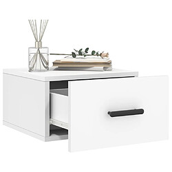 Avis vidaXL Tables de chevet murales 2 pcs blanc 35x35x20 cm