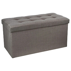 Atmosphera, Createur D'Interieur Banquette coffre pliable Lysandre - L. 76 x H. 38 cm - Gris