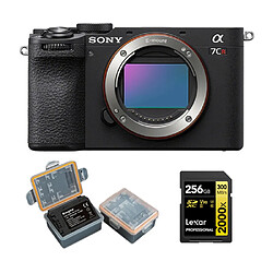 Sony Alpha a7CR Mirrorless Camera (Black)+Lexar 256GB Professional 2000x UHS-II SDXC Memory Card + Kingma 2000mAh Battery (Sony NP-FZ100)