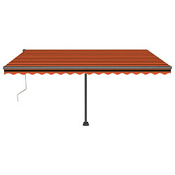 Avis Maison Chic Auvent automatique | Store banne extérieur | Marquise capteur de vent/LED 450x300 cm Orange marron -MN99127