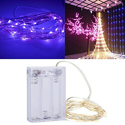 Wewoo Guirlande argent 3m 3 x AA Batteries Alimenté 150LM SMD-0603 LED Fil Lumière Fête Festival Lampe / Décoration Bande de Lumière, Pourpre