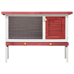 Avis Helloshop26 Clapier d'extérieur 1 niveau 90 x 45 x 65 cm rouge bois 02_0000585