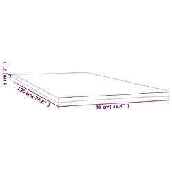 vidaXL Sur-matelas 90x190x5 cm pas cher