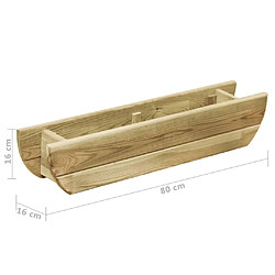 Avis vidaXL Lit surélevé de jardin 80x16x16 cm Bois de pin imprégné