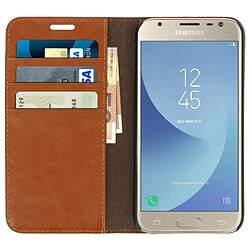 Avis Avizar Etui Galaxy J5 2017 Housse folio cuir protection intégrale - Camel