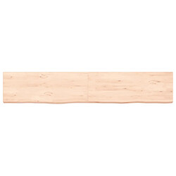 Avis vidaXL Étagère murale 160x30x(2-4) cm bois de chêne massif non traité