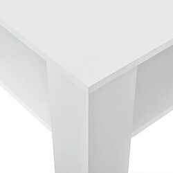 Helloshop26 Table basse avec rangement - Blanc 60 cm