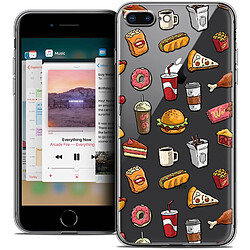 Caseink Coque Housse Etui Apple iPhone 8 Plus (5.5 ) [Crystal Gel HD Collection Foodie Design Fast Food - Souple - Ultra Fin - Imprimé en France]