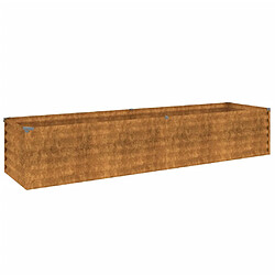 vidaXL Lit surélevé de jardin 194x50x36 cm acier corten