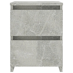 Acheter Maison Chic Lot de 2 Tables de chevet,Table de nuit,Table d'appoint pour salon Gris béton 30 x 30 x 40 cm Aggloméré -MN11344