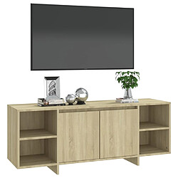 Avis vidaXL Meuble TV chêne sonoma 130x35x50 cm bois d'ingénierie