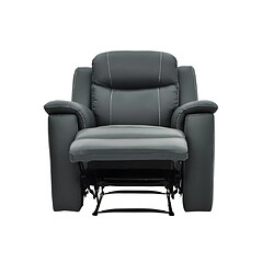 Acheter Vente-Unique Fauteuil relax EVASION en cuir - Gris