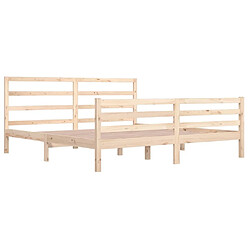 Acheter Maison Chic Lit adulte - Lit simple Cadre de lit,Structure du lit Contemporain Bois de pin massif 200x200 cm -MN44027