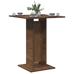 vidaXL Table de bistro Chêne marron 60x60x75 cm Bois d'ingénierie