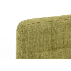 Decoshop26 Le tabouret de bar x1 avec repose-pieds et coutures décoratives en tissu vert 10_0005165 pas cher