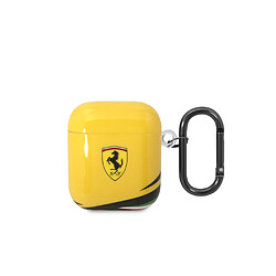 Ferrari Coque pour Airpods 1 et 2 Anti-choc en Silicone Jaune