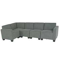 Acheter Mendler Modular Sofa-System Ensemble de canapés Lyon 5, tissu/textile ~ gris