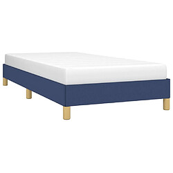 Avis Maison Chic Lit adulte - Lit simple Cadre de lit,Structure du lit Contemporain Bleu 90x190 cm Tissu -MN16818